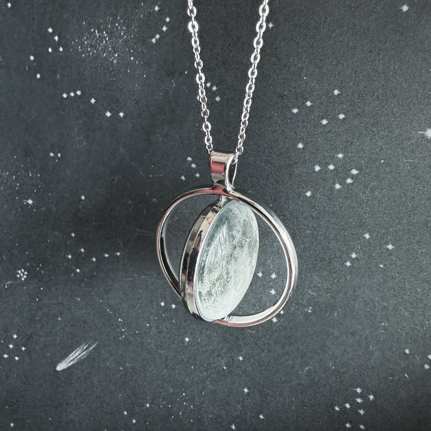 Full Moon Double Sided Fidget Necklace