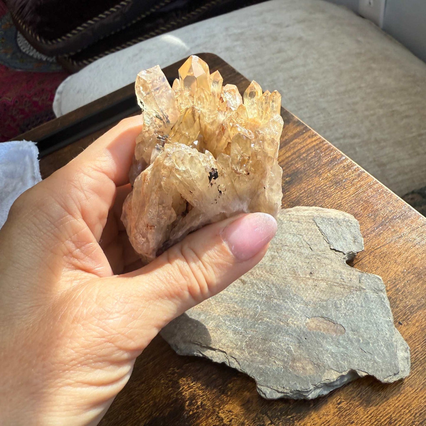 Kundalini Citrine Cluster with Crystal-Filled Cave ✨🔮🖤