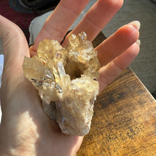 Kundalini Citrine Cluster with Crystal-Filled Cave ✨🔮🖤