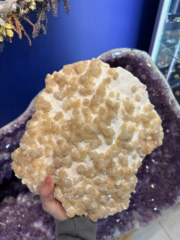 Yellow Orange Heulandite on Mordenite 4 kg