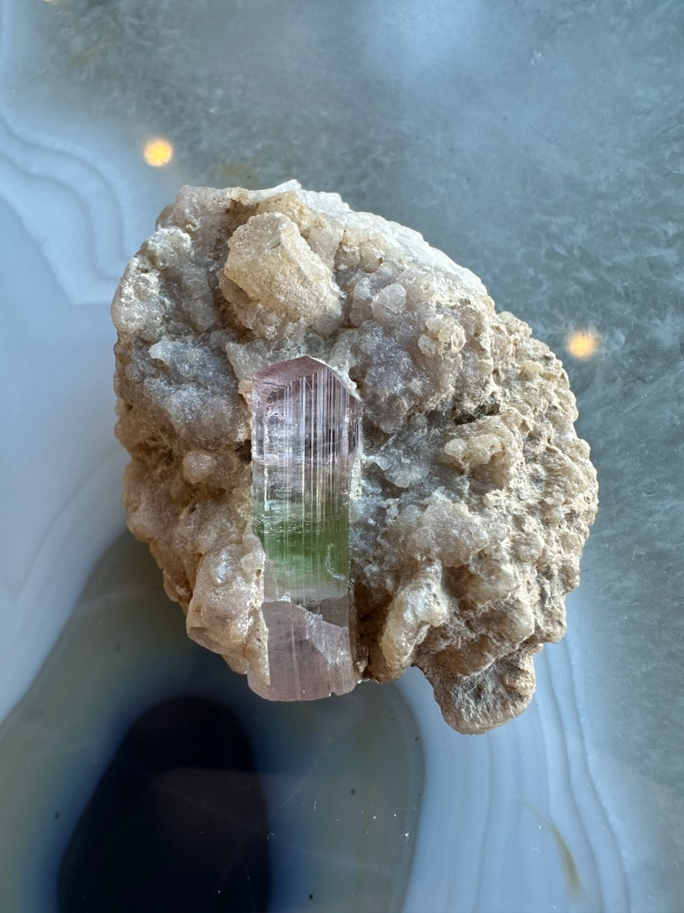 Watermelon Tourmaline on Albite Matrix 51g