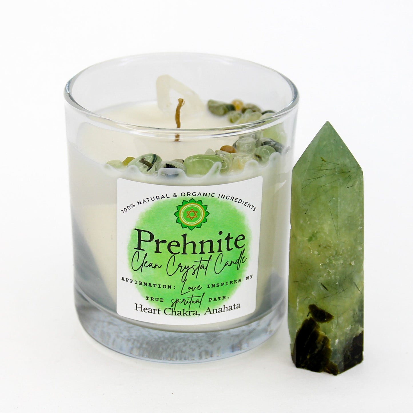 Prehnite Clean Crystal Candle