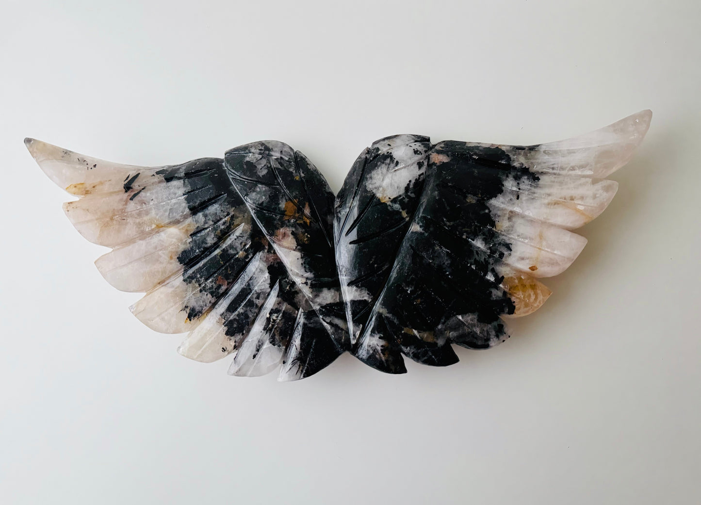 Crystal Carved Angel Wings - Ethically Sourced