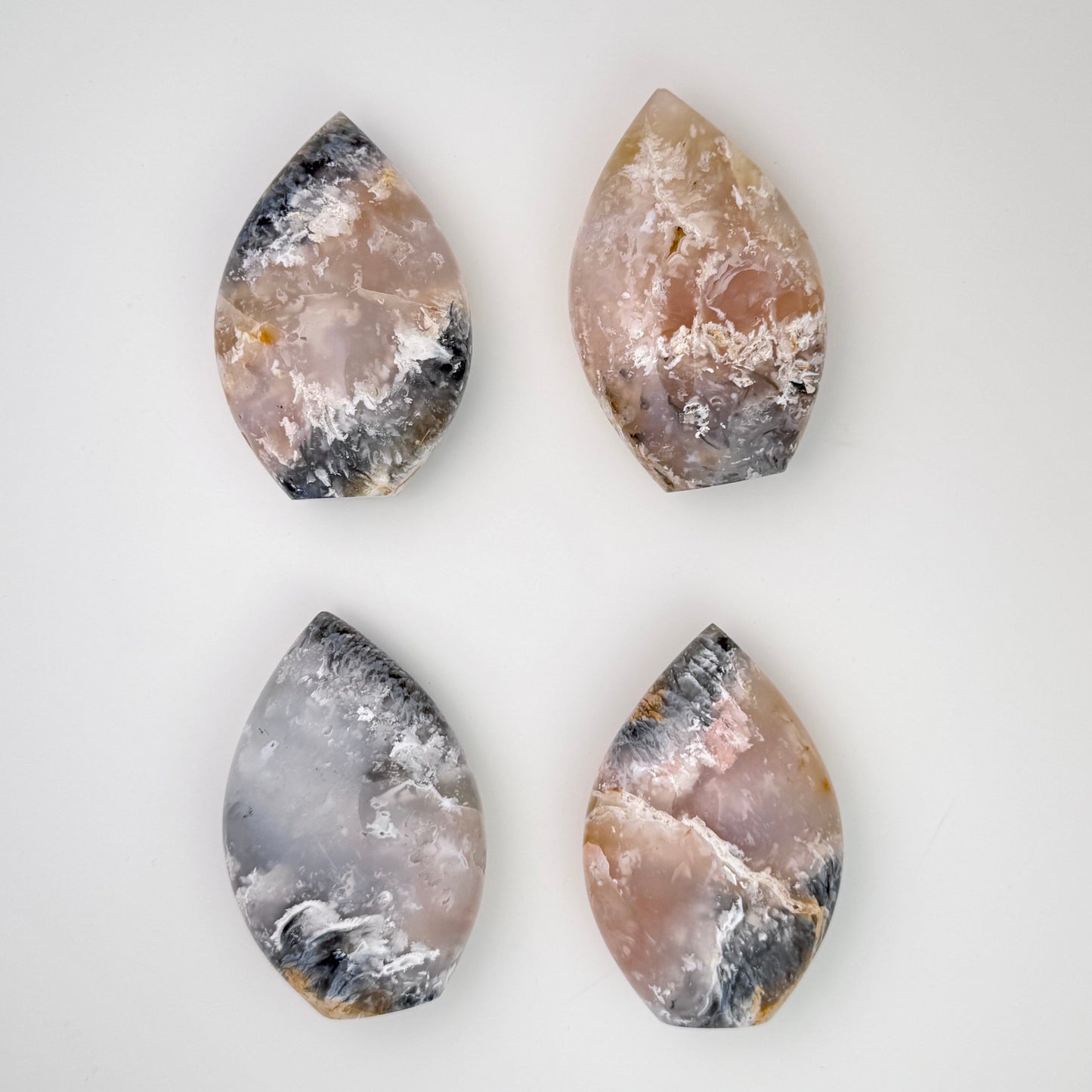 Plume Agate RARE Carvings