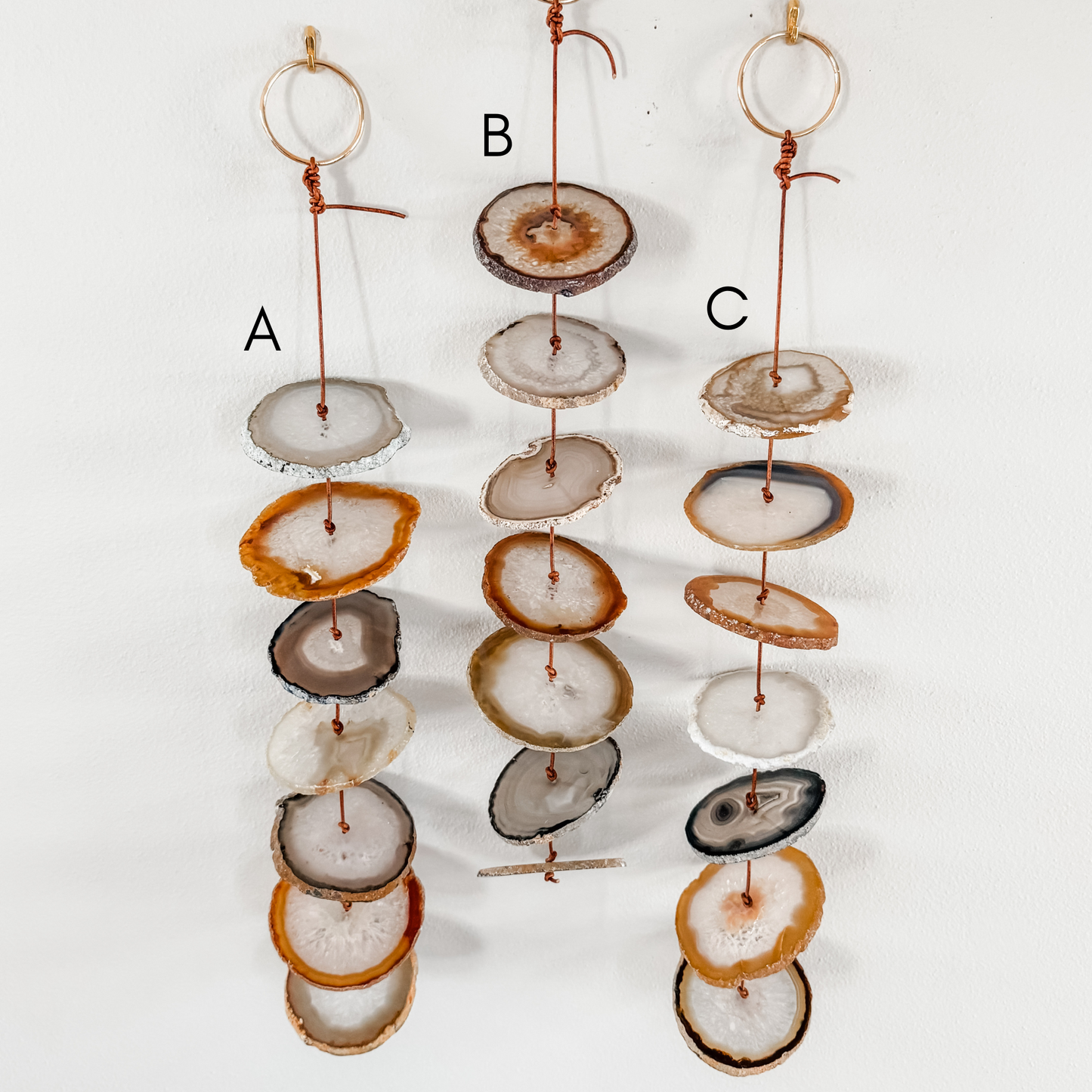 Natural & Gray Agate - Wall Hanging