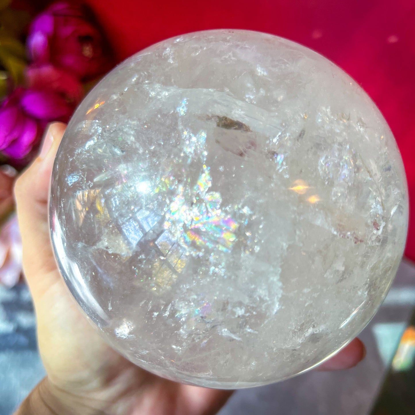 4 1/2" Rainbow Quartz Sphere