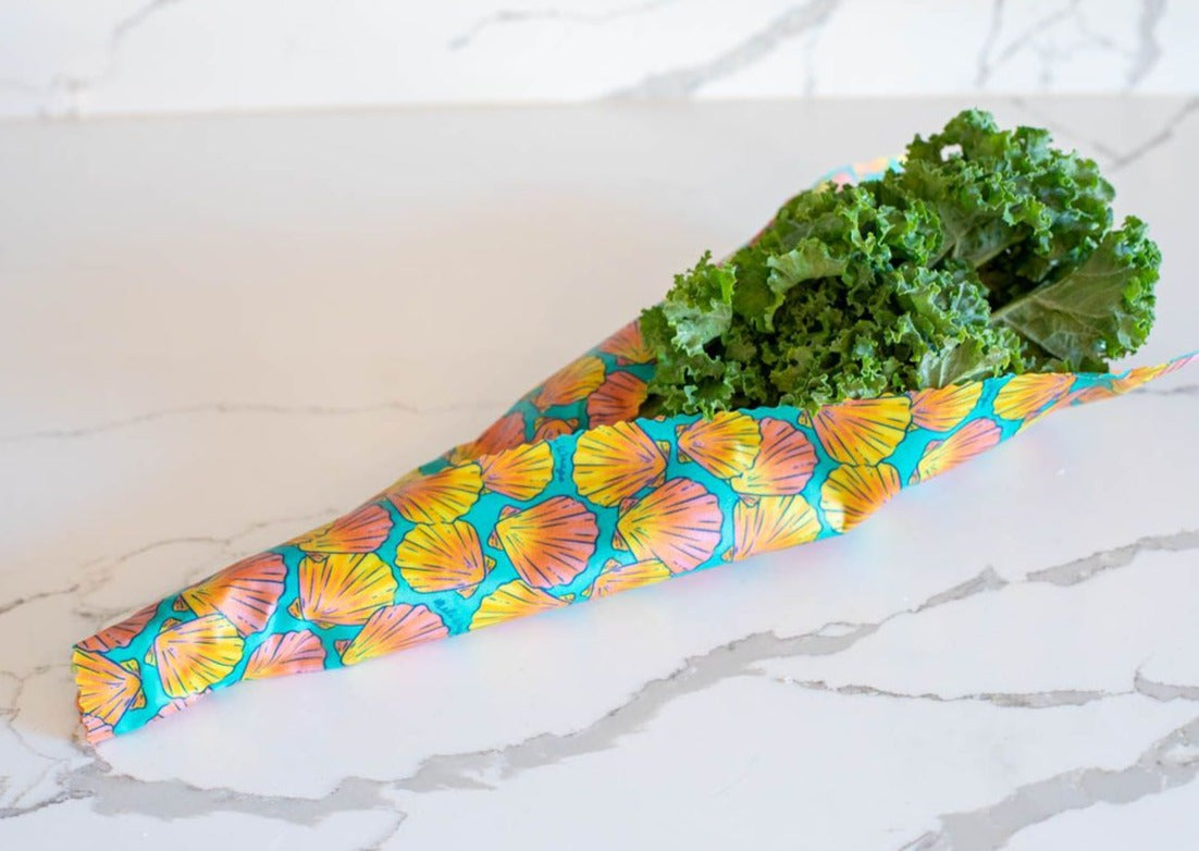 BULK ROLL Beeswax Wrap - Shells Print