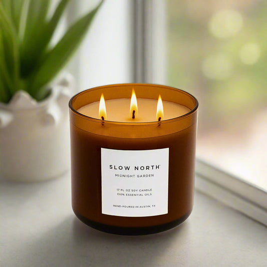 Midnight Garden (Lavender + Rosemary + Geranium) - 3-Wick Candle