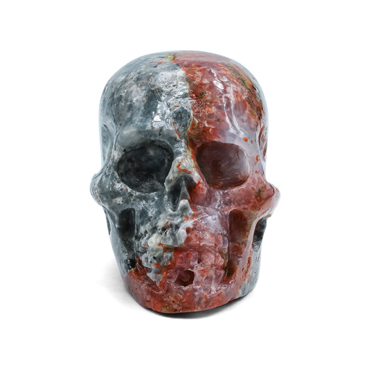Hand Carved Magma Chalcedony Skull 526.5 cts - 1 Piece