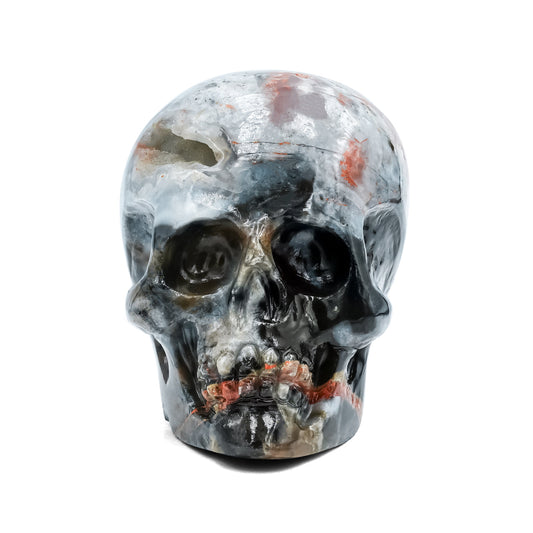 Starborn Hand Carved Magma Chalcedony Skull 566 cts - 1 Piece