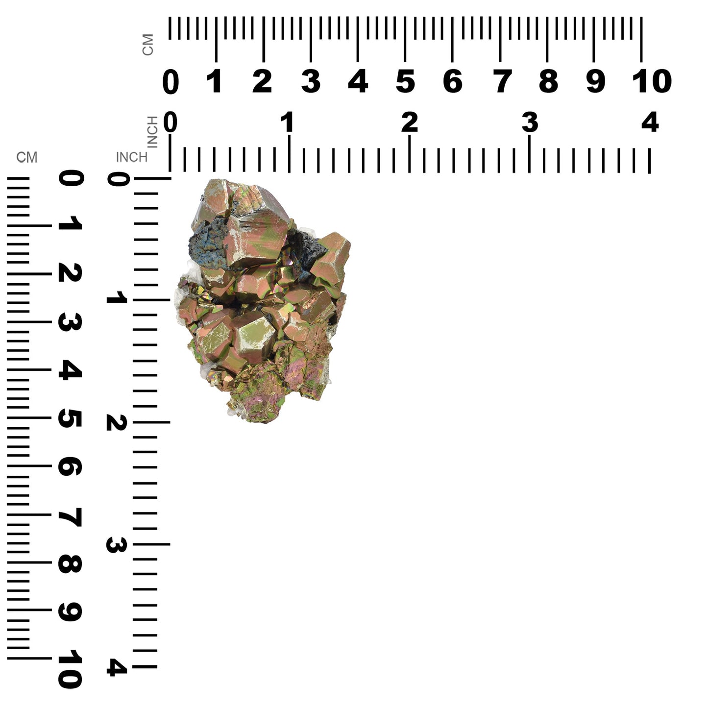 Starborn Rainbow Pyrite on Quartz Crystal Specimen 227.5 carats - 1 piece