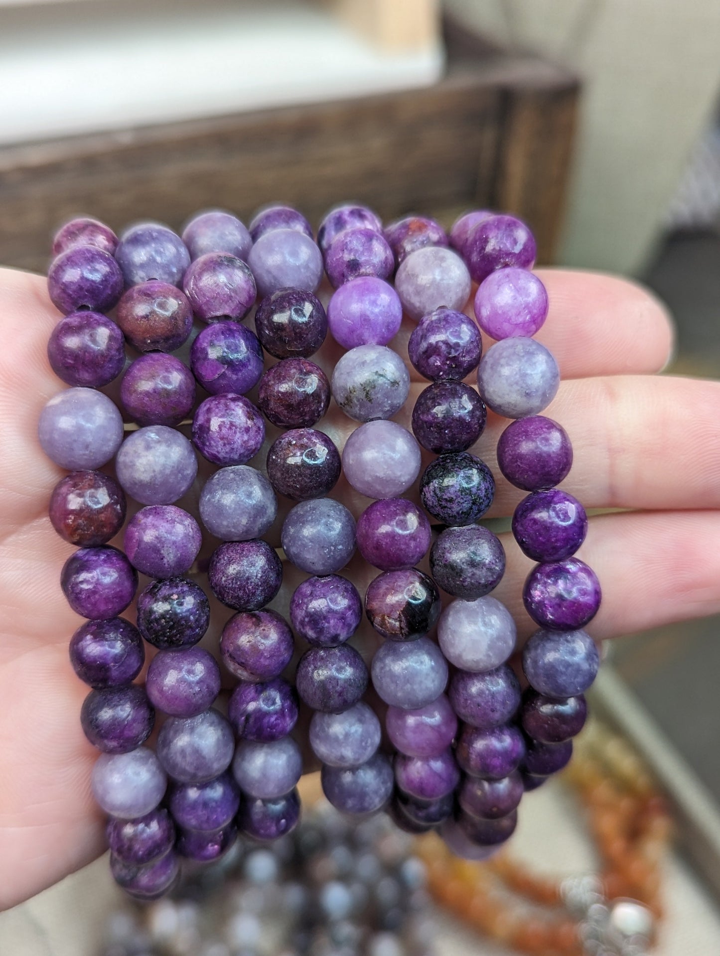 Lepidolite Bracelets (Various Sizes Available)