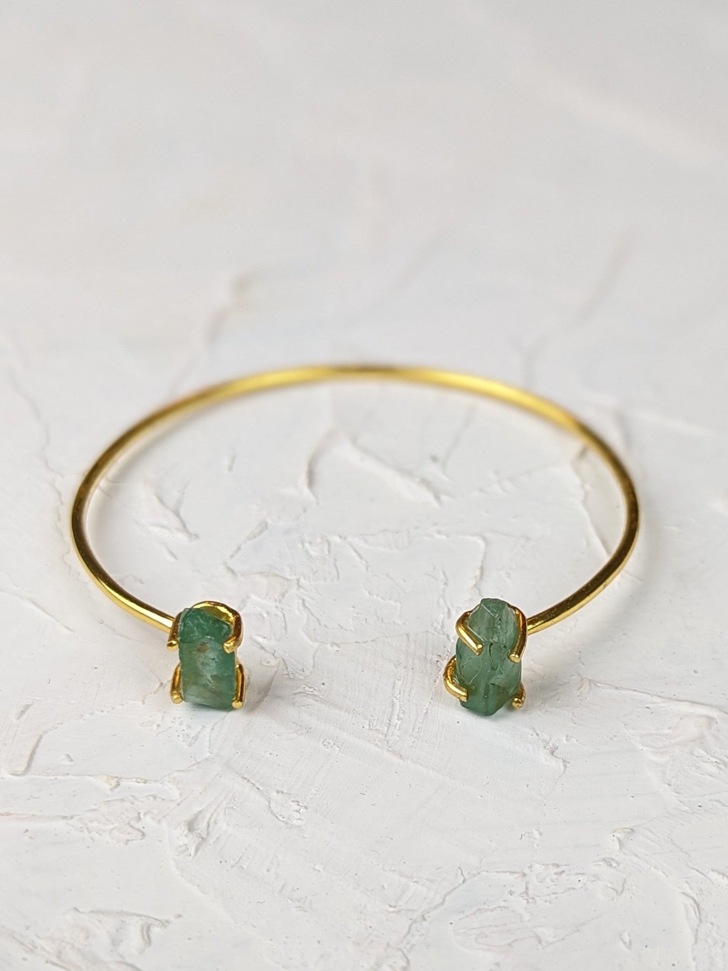 Apatite Gold Cuff Bracelet