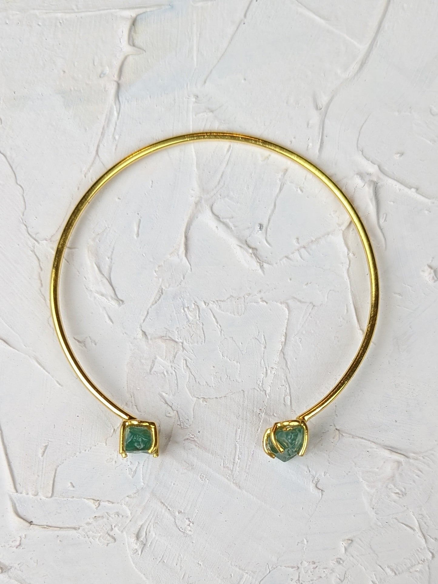 Apatite Gold Cuff Bracelet