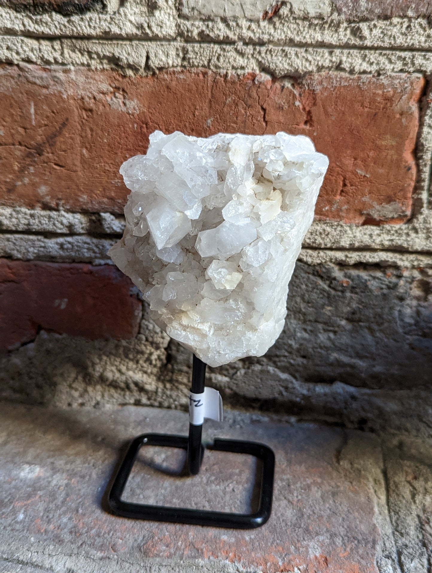 Small Raw Crystals on Metal Stand