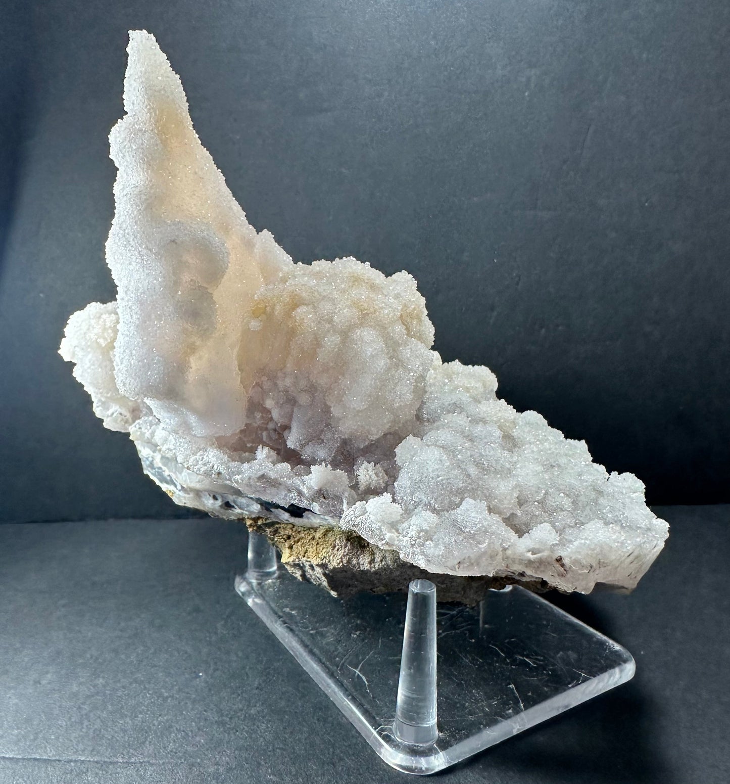 Druzy Calcite Cluster on Agate Brazil