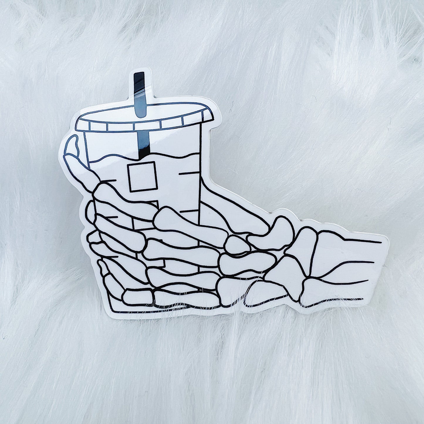 Skele Coffee Vinyl Sticker Die Cut