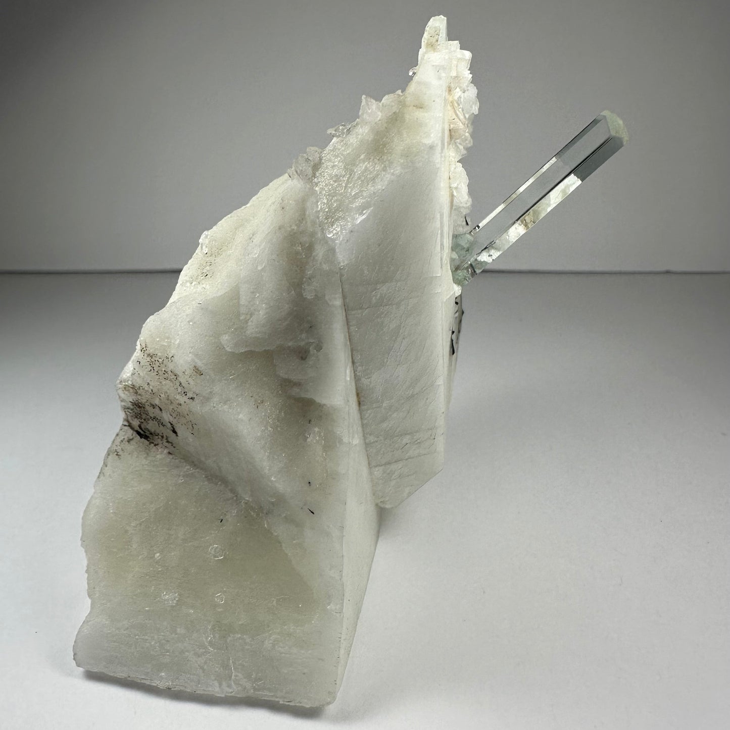 Aquamarine Beryl on Albite