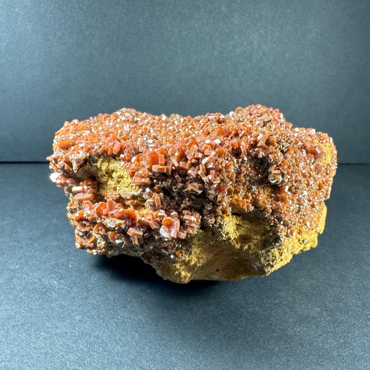 Vanadinite Crystals on Matrix from Morocco