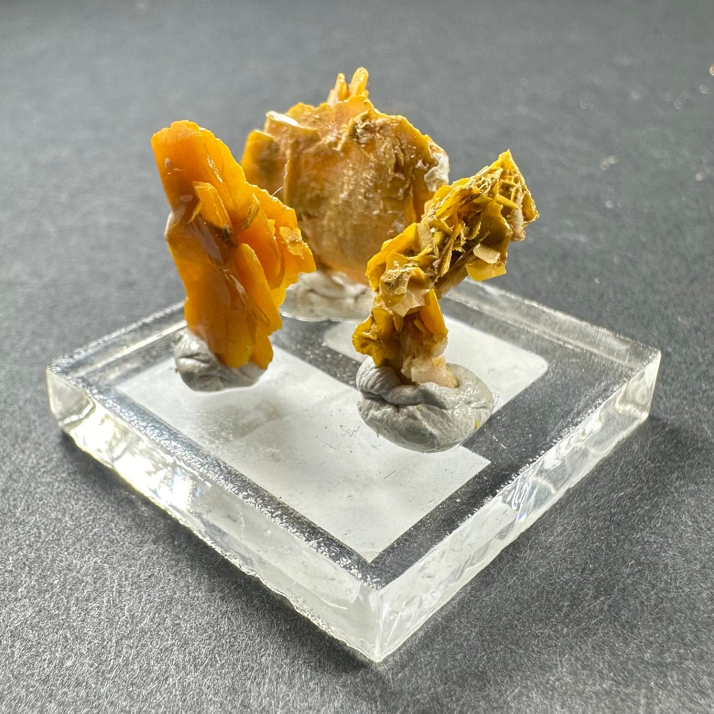 Micro Wulfenite Crystal Cluster