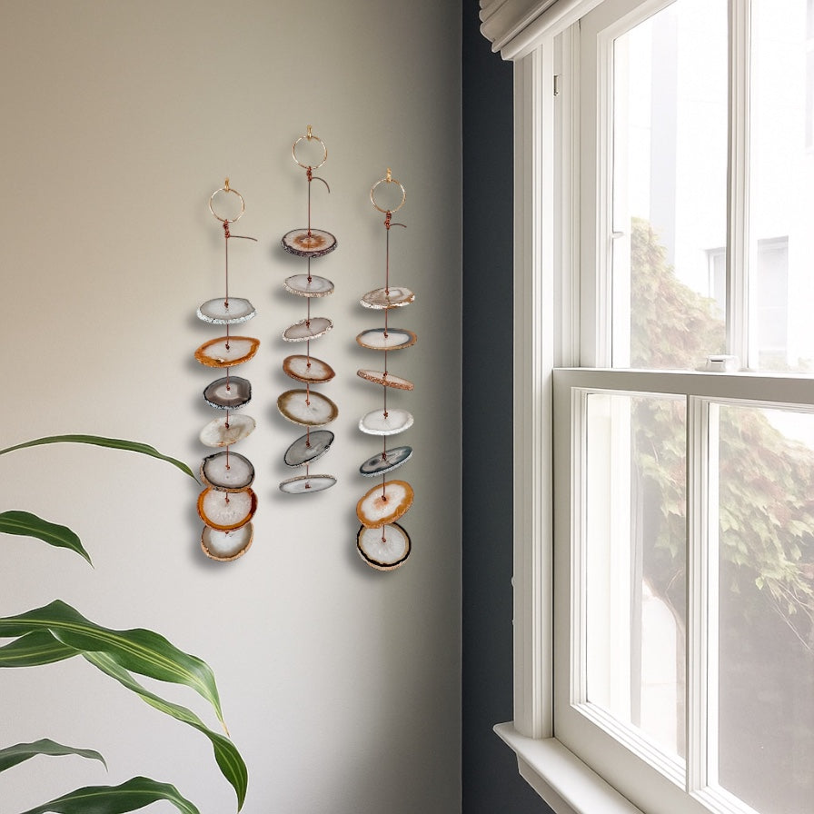 Natural & Gray Agate - Wall Hanging