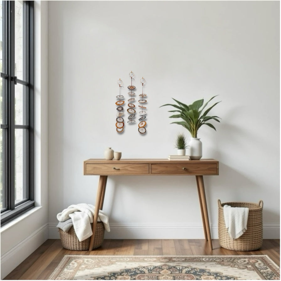 Natural & Gray Agate - Wall Hanging