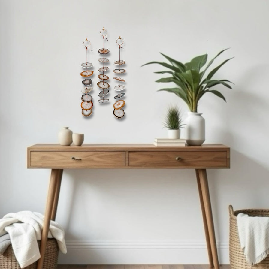 Natural & Gray Agate - Wall Hanging