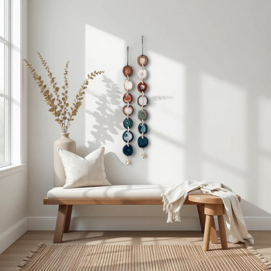 Natural Agate x Bell Garland Wall Hanging