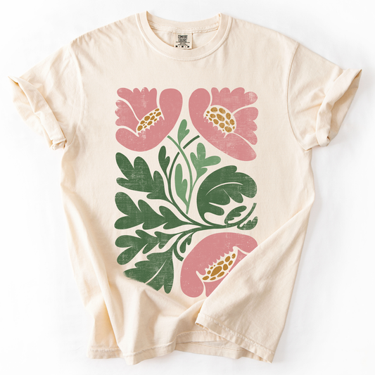 Pink Poppies - Comfort Colors T-Shirt
