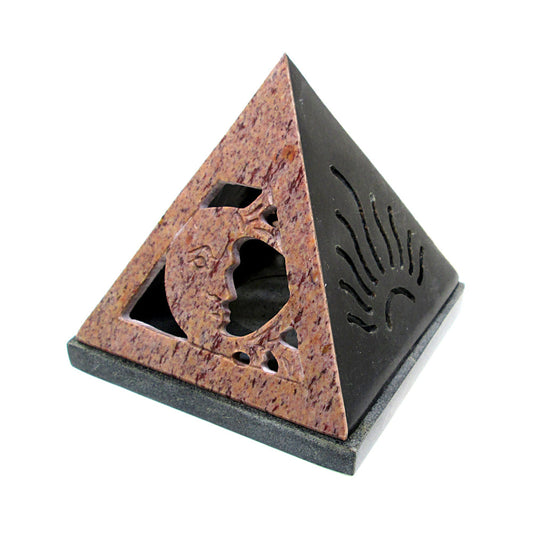 Sun & Moon Pyramid Incense Cone Burner