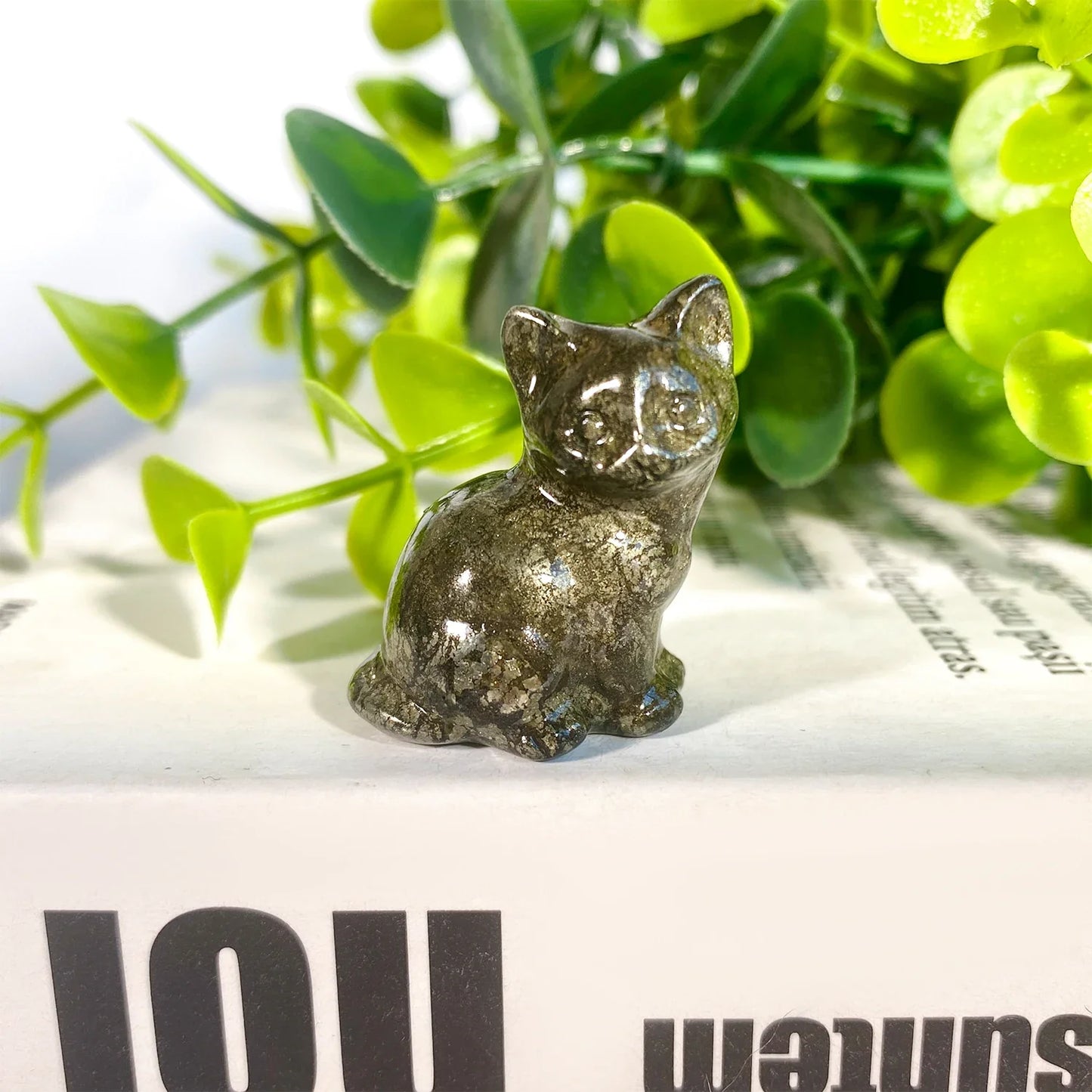 Crystal Cat Statue