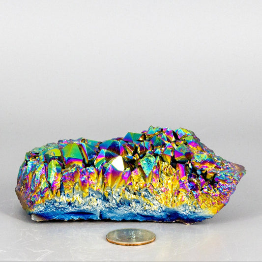 Rainbow Aura Quartz Cluster