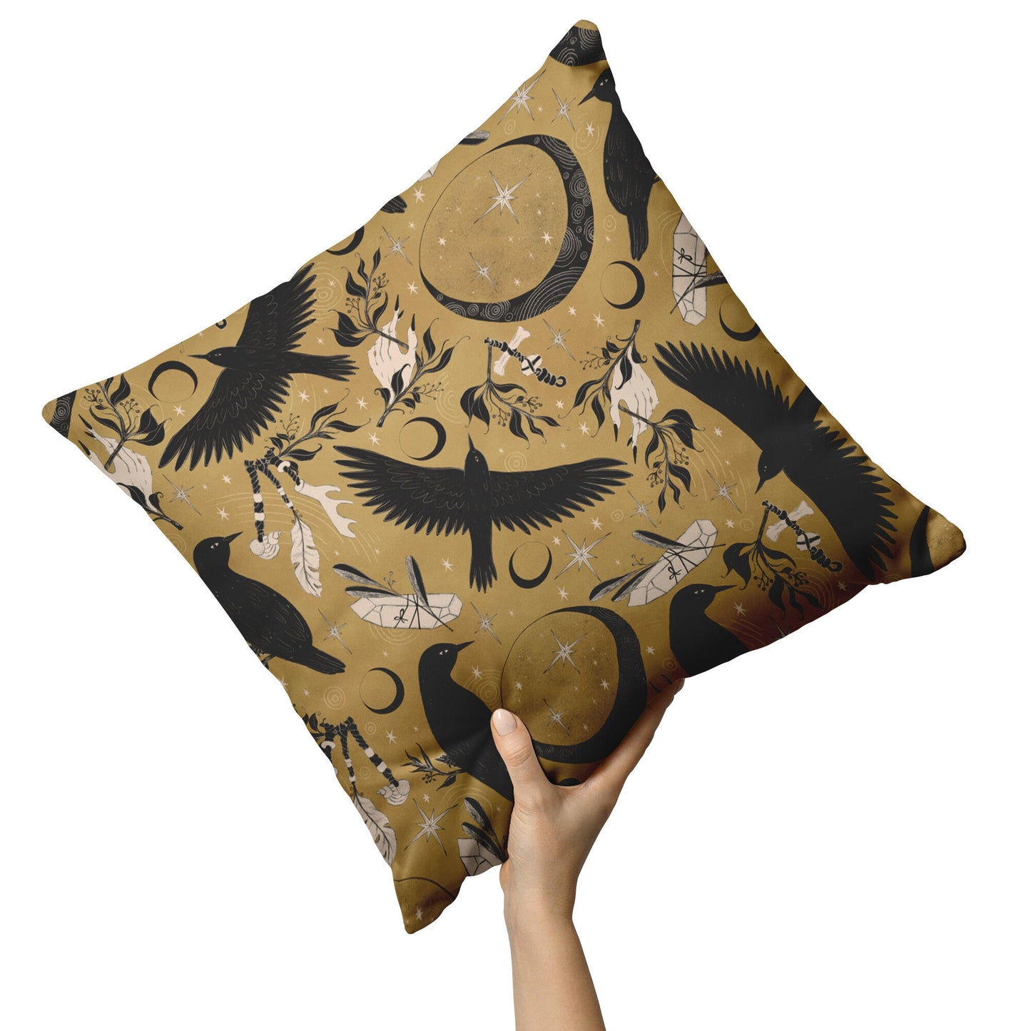 Raven Moon - Throw Pillow