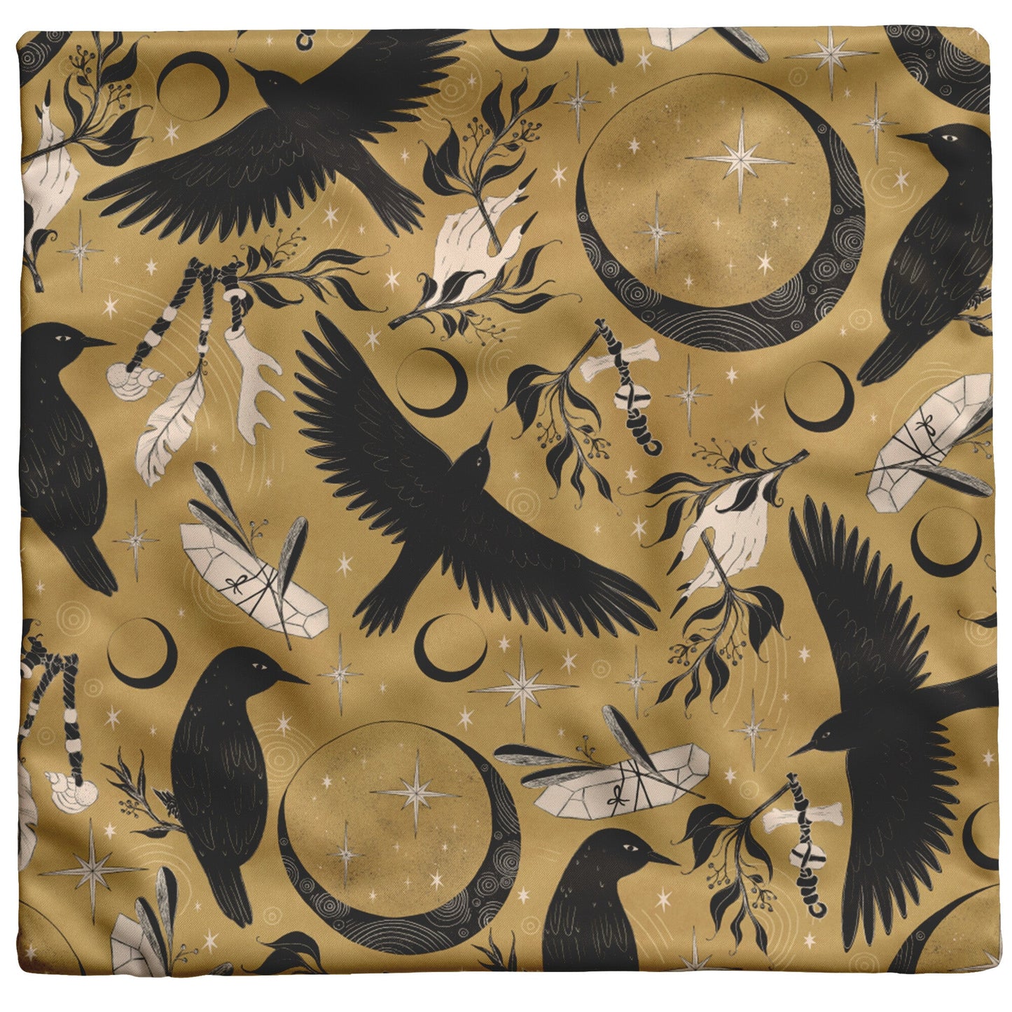 Raven Moon - Throw Pillow