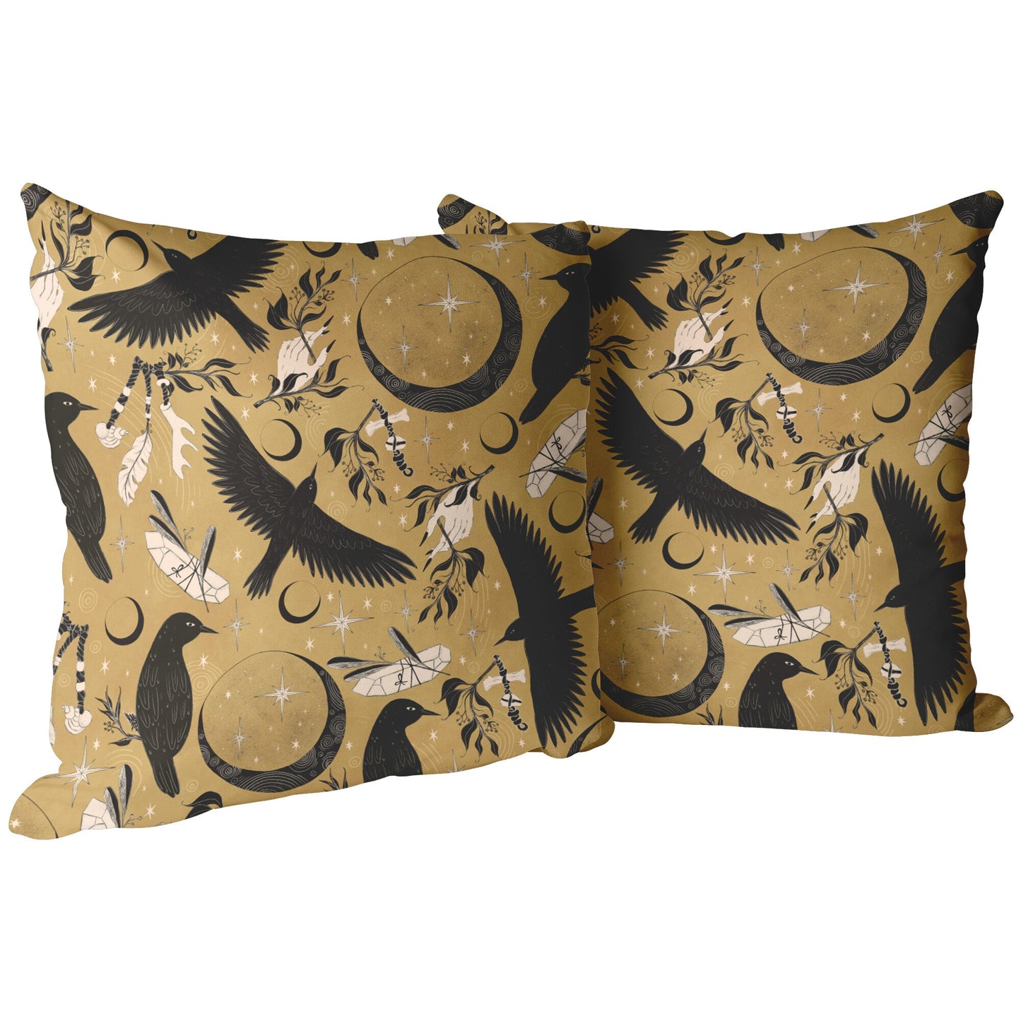 Raven Moon - Throw Pillow