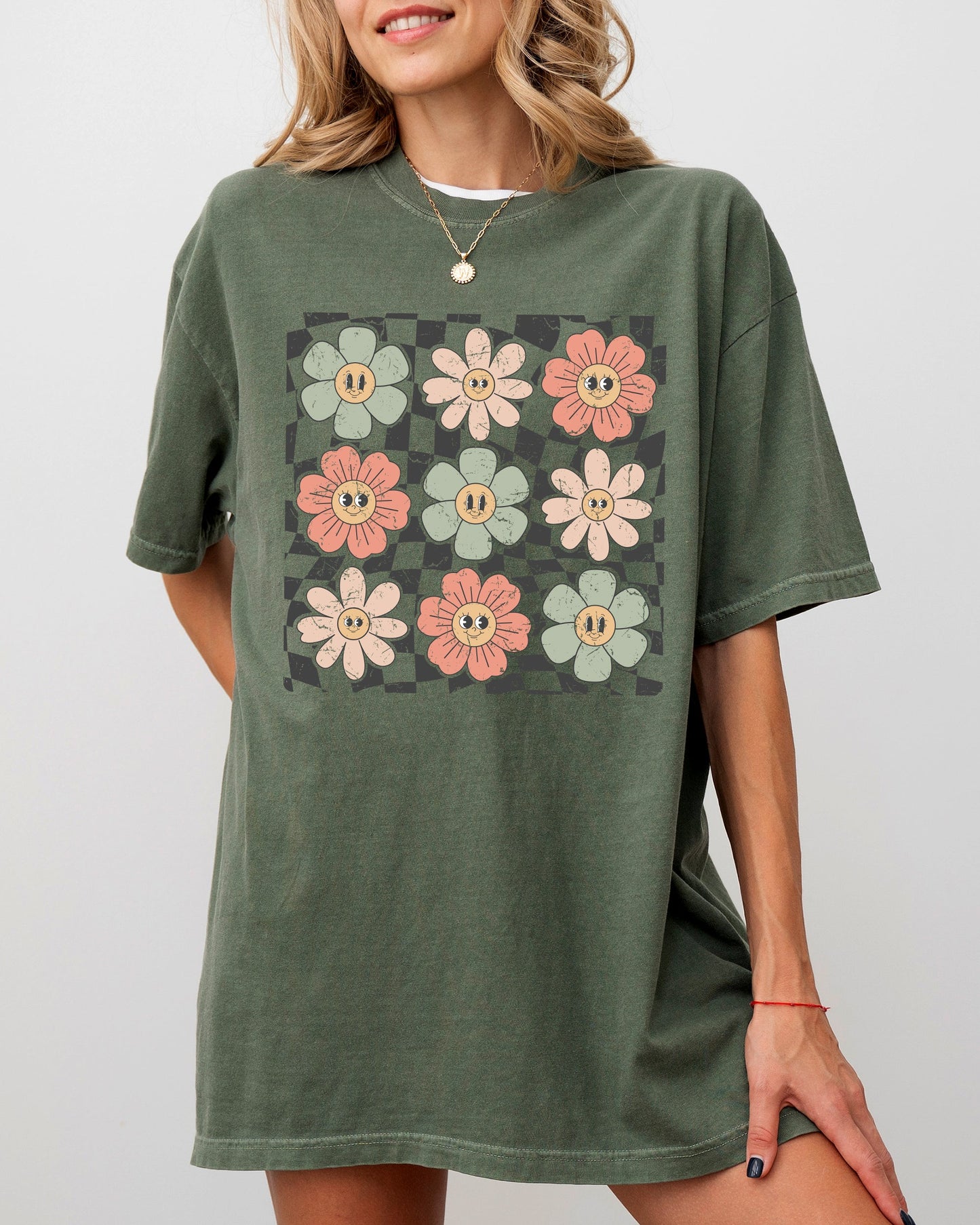 Retro Flowers - Comfort Colors T-Shirt