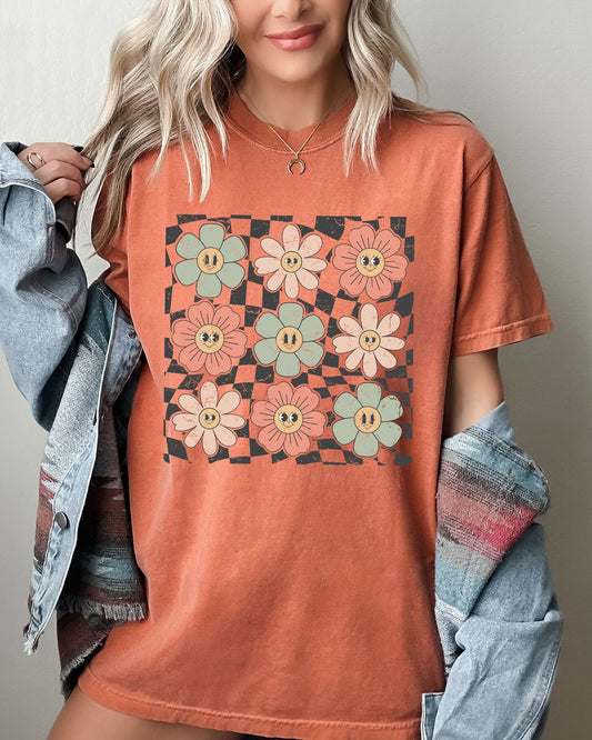 Retro Flowers - Comfort Colors T-Shirt