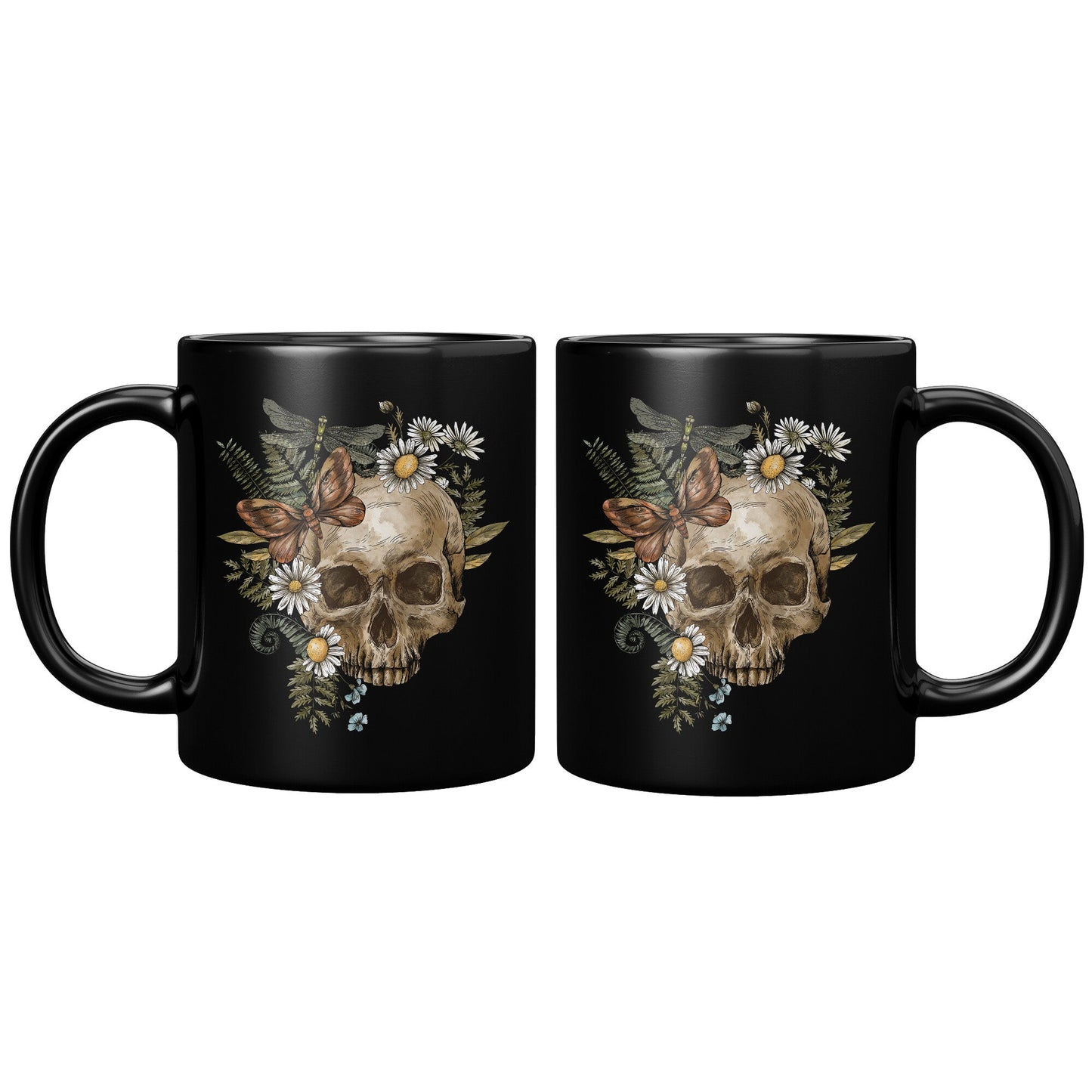 Nature Skull Ceramic Mug, 11oz