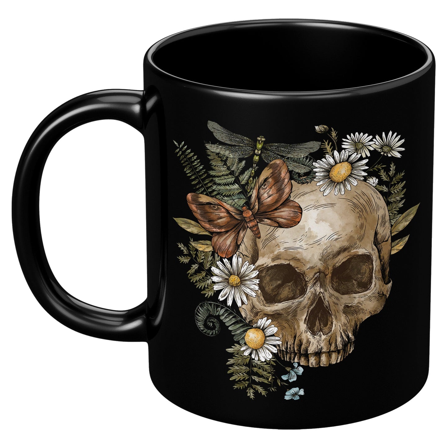 Nature Skull Ceramic Mug, 11oz