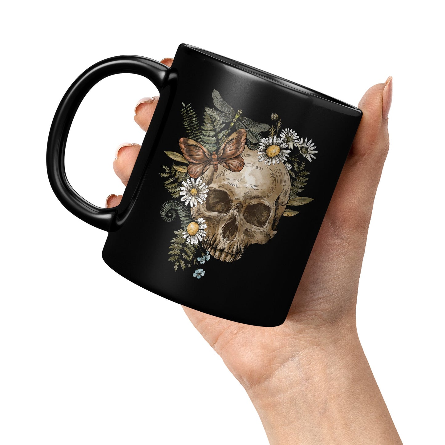 Nature Skull Ceramic Mug, 11oz