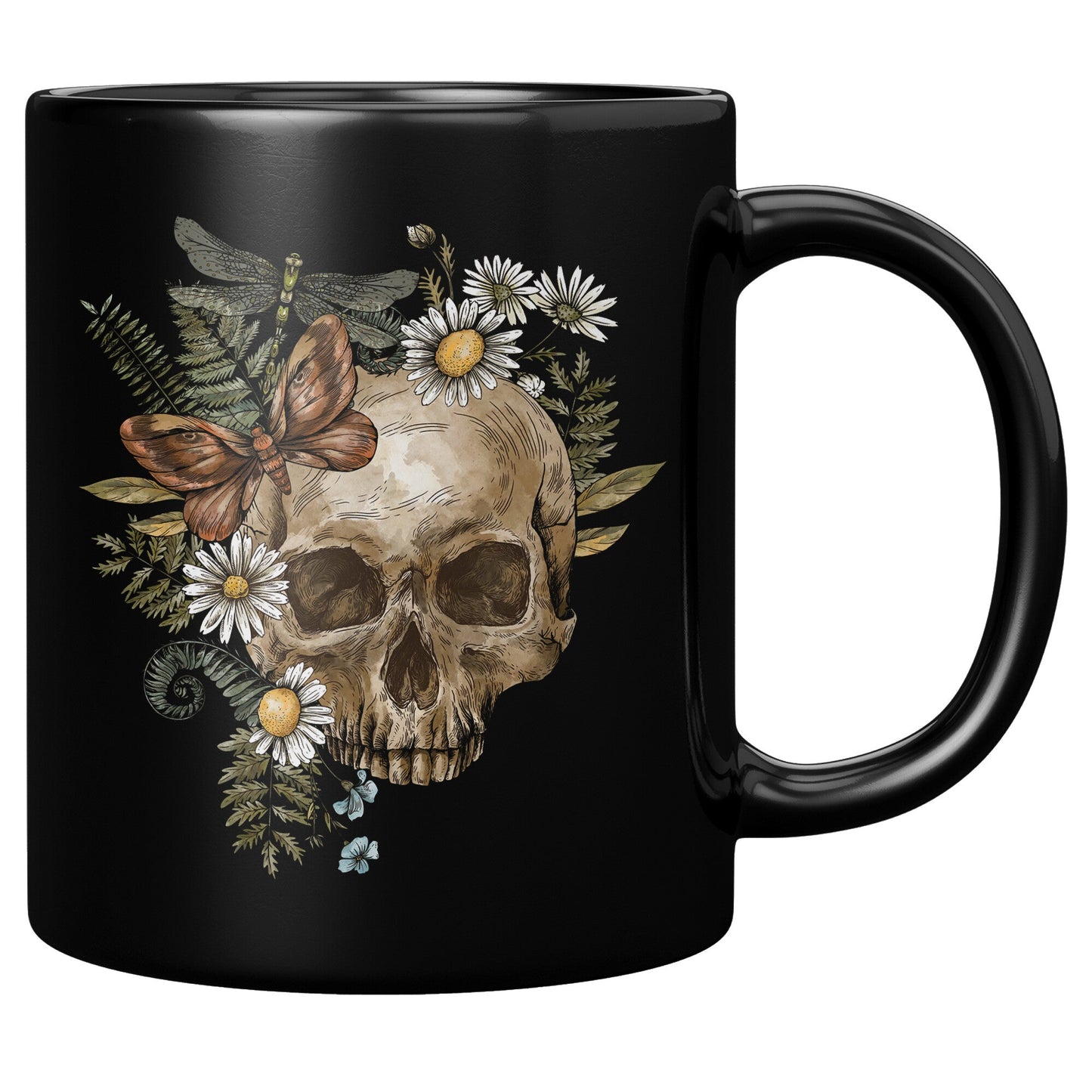Nature Skull Ceramic Mug, 11oz