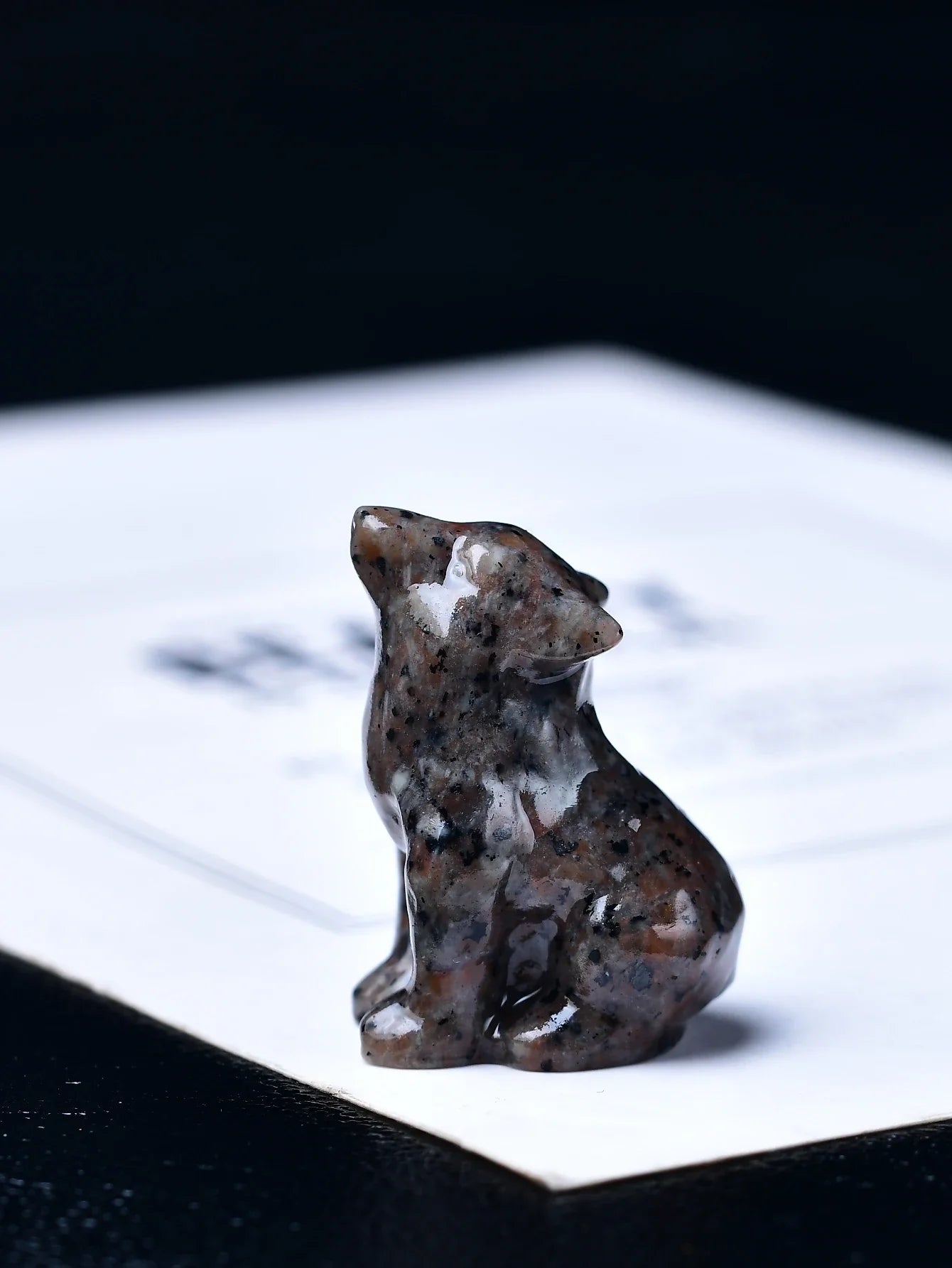 Crystal Wolf Statues