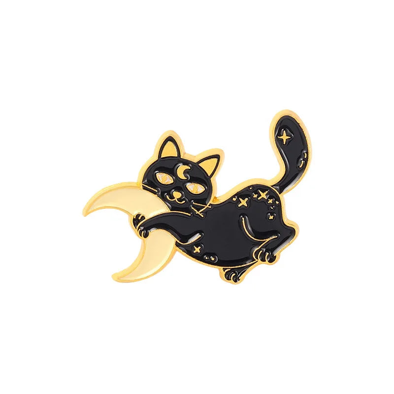 Cat Pins -- Sun & Moon