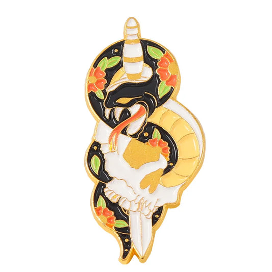 Snake Sword Enamel Pin