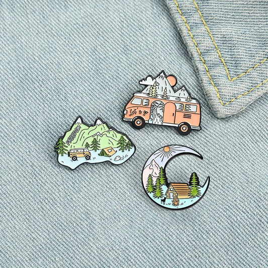 Travel Moon Pins
