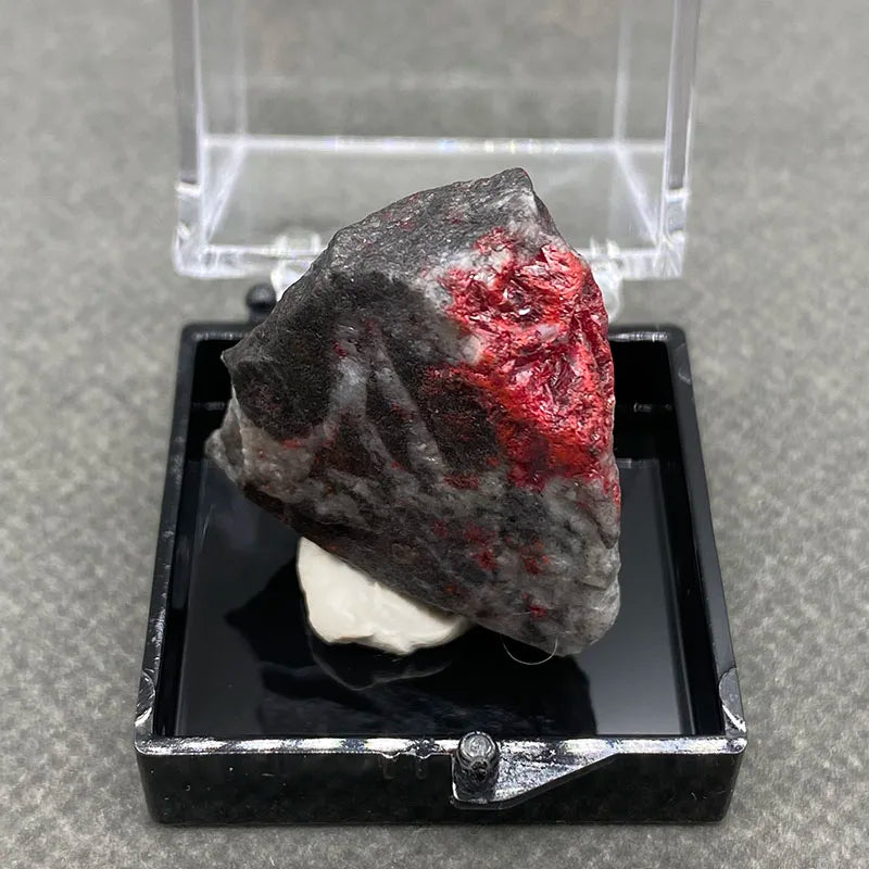 Natural Red Cinnabar | Raw Stone Specimen - Quartz Stone
