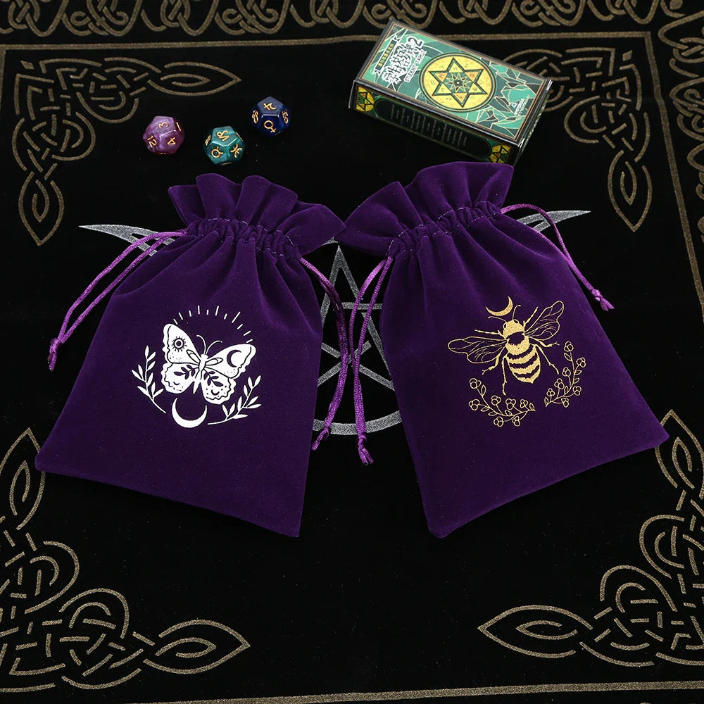 Witchy Purple Velvet Tarot Card Bags