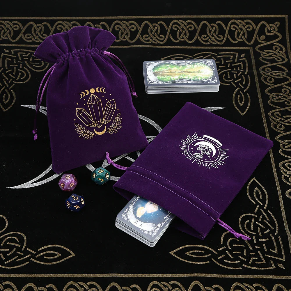 Witchy Purple Velvet Tarot Card Bags