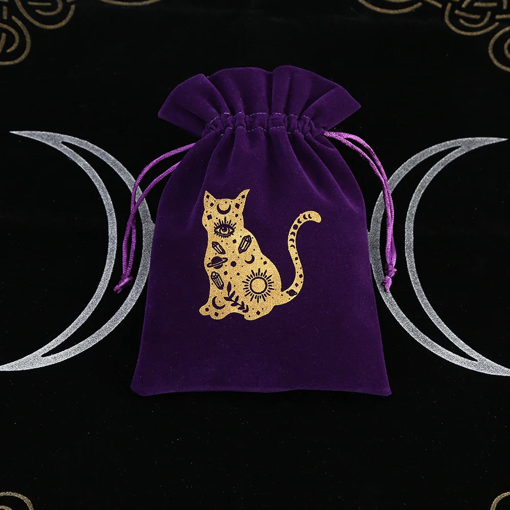 Witchy Purple Velvet Tarot Card Bags