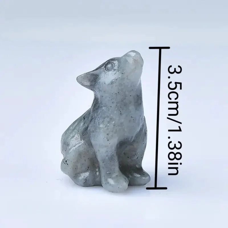 Crystal Wolf Statues